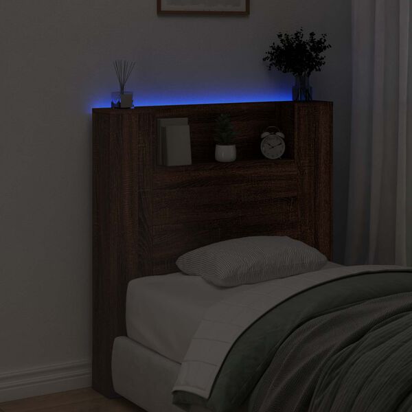 vidaXL Hovedg&aelig;rde Brun eg 100 x 16,5 x 103,5 cm Konstrueret tr&aelig;