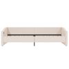 vidaXL daybed med madras og USB 90x200 cm stof cremefarvet