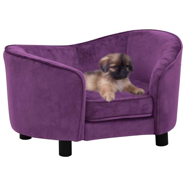 vidaXL hundesofa 69x49x40 cm plys bordeauxfarvet