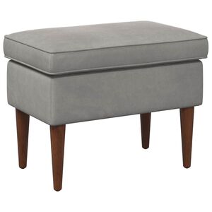 vidaXL Fodskammel Lysegr&aring; 55 x 35 x 41 cm Fl&oslash;jl