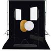 vidaXL fotostudies&aelig;t med softbox-lamper + baggrund og reflektor