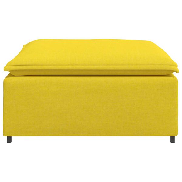 vidaXL modulær sofa fodskammel lysegul 100x100x48 cm