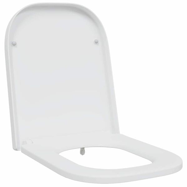 vidaXL Hurtig Udløsnings Toiletbræt Hvid 44.5 x 35 x 3.6 cm Duroplast