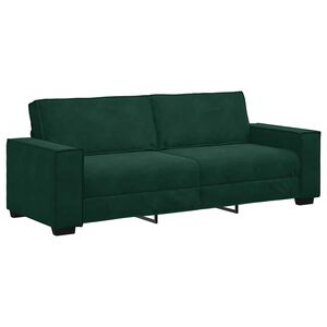 vidaXL 3-personers sofa 220x78x84 cm fl&oslash;jl m&oslash;rkegr&oslash;n