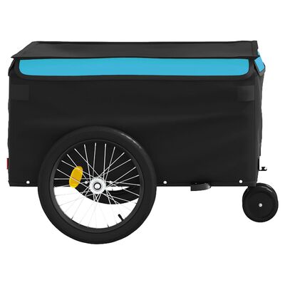 vidaXL cykelanhænger 30 kg jern sort og blå