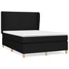 vidaXL kontinentalseng med madras 140x190 cm stof sort