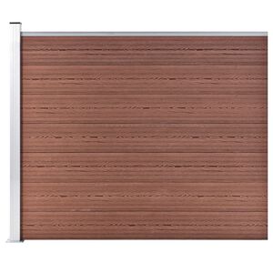 vidaXL hegnspanel 175x146 cm WPC brun