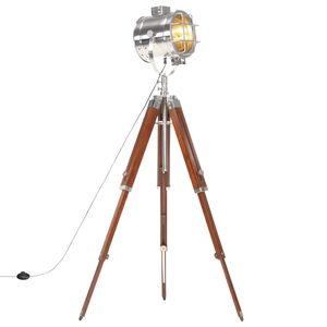vidaXL gulvlampe med trefod 165 cm massivt mangotr&aelig;