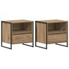 vidaXL Sengebord 2 stk. Artisan-eg 50 x 39,5 x 50 cm Konstrueret tr&aelig;