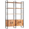 vidaXL bogreol i 4 niveauer 124 x 30 x 180 cm massivt akacietr&aelig;