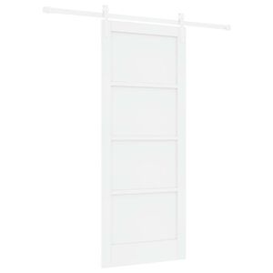 vidaXL Skyded&oslash;r Hvid 83 x 202 cm Massivt fyrretr&aelig;