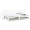 vidaXL daybed med udtr&aelig;k 2x(80x200) cm massivt fyrretr&aelig; hvid