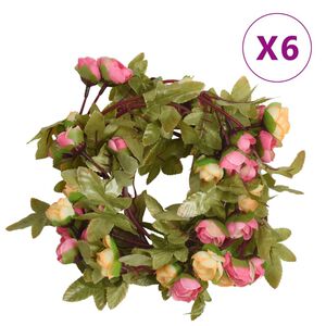 vidaXL blomsterguirlander 3 stk. 215 cm lyser&oslash;d
