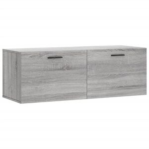 vidaXL v&aelig;gskab 100x36,5x35 cm konstrueret tr&aelig; gr&aring; sonoma-eg