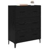 vidaXL Sideboard Sort eg 69,5 x 34 x 90 cm Ingeni&oslash;rt tr&aelig; og jern