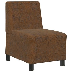 vidaXL sofastol uden arml&aelig;n 55 cm imiteret ruskind brun