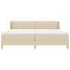 vidaXL Box spring seng med madras Creme 200 x 200 cm Polyester