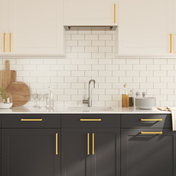 vidaXL skabsh&aring;ndtag 20 stk. 192 mm rustfrit st&aring;l guldfarvet