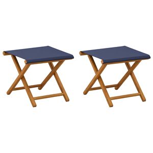 vidaXL Havestol 2 pcs Massiv Eucalyptus Tr&aelig; Bl&aring;