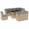 vidaXL sofas&aelig;t til haven 9 dele med hynder polyrattan beige