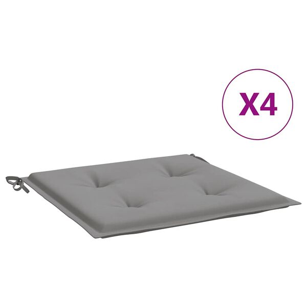 vidaXL hynder til havestol 4 stk. 40x40x4 cm oxfordstof gr&aring;