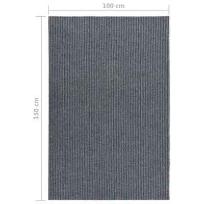 vidaXL snavsbestandig tæppeløber 100x150 cm grå