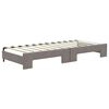 vidaXL daybed med udtr&aelig;k 80x200 cm stof gr&aring;brun