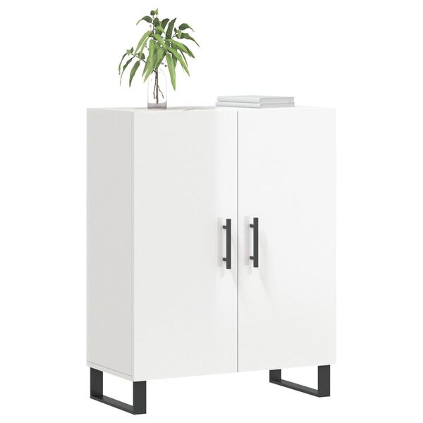 vidaXL sk&aelig;nk 69,5x34x90 cm konstrueret tr&aelig; hvid h&oslash;jglans