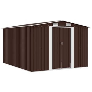 vidaXL haveskur 257x298x178 cm metal brun