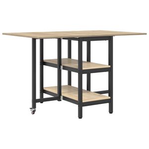 vidaXL Spisebord 122 x 80 x 76,5 cm Konstrueret tr&aelig; Sonoma-eg