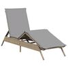 vidaXL liggestole 2 stk. med hynder polyrattan beige