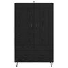 vidaXL Highboard med skuffe Sort eg 69,5 x 31 x 115 cm Konstrueret tr&aelig;