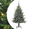 vidaXL Kunstigt pr&aelig;-dekoreret juletr&aelig; med kugles&aelig;t Gr&oslash;n 120 cm