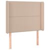 vidaXL sengegavl med kanter 83x16x118/128 cm kunstl&aelig;der cappuccino