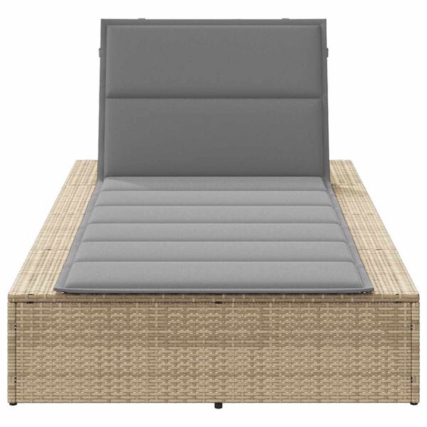 vidaXL solseng med flydende hynde polyrattan beige