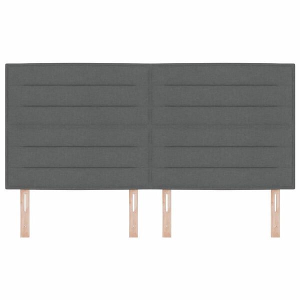 vidaXL Hovedg&aelig;rde med hovedg&aelig;rde M&oslash;rkegr&aring; 180 cm Faux l&aelig;der