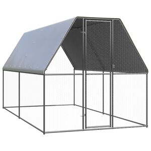vidaXL h&oslash;nseg&aring;rd 2x4x2 m galvaniseret st&aring;l