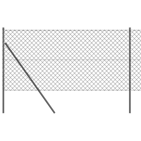 vidaXL Hegnsp&aelig;l Gr&aring; 10 x 1,4 m (60 x 60 mm net) St&aring;l og PVC