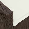 vidaXL 5-personers havesofa med hynder polyrattan brun