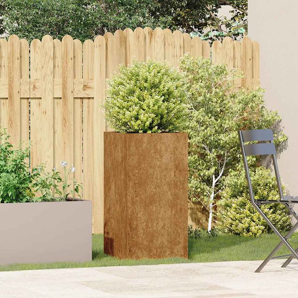 vidaXL plantekasse rustfarvet 40x40x80 cm forvitringsst&aring;l