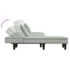 vidaXL L-formet sovesofa 255x140x70 cm velour lysegr&aring;