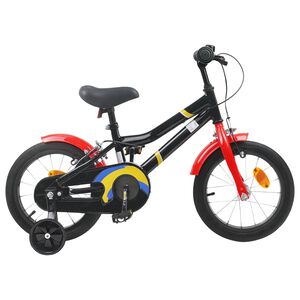 vidaXL B&oslash;rnecykel 12 tommer til 2-4 &aring;r gamle Sort r&oslash;d
