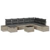 vidaXL Havesofa S&aelig;t 9 stk. Lysegr&aring; polyrattan