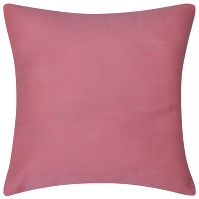 130935 4 Pink Cushion Covers Cotton 50 x 50 cm
