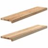 vidaXL vindueskarme 2 stk ubehandlet 100x20x2 cm massivt egetr&aelig;