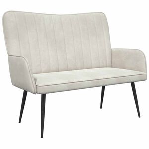 vidaXL 2-personers sofa Cremefarvet 115 x 61 x 87 cm Fl&oslash;jl