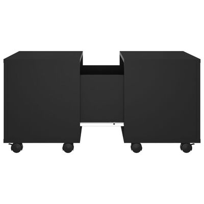 vidaXL sofabord 60x60x38 cm spånplade sort