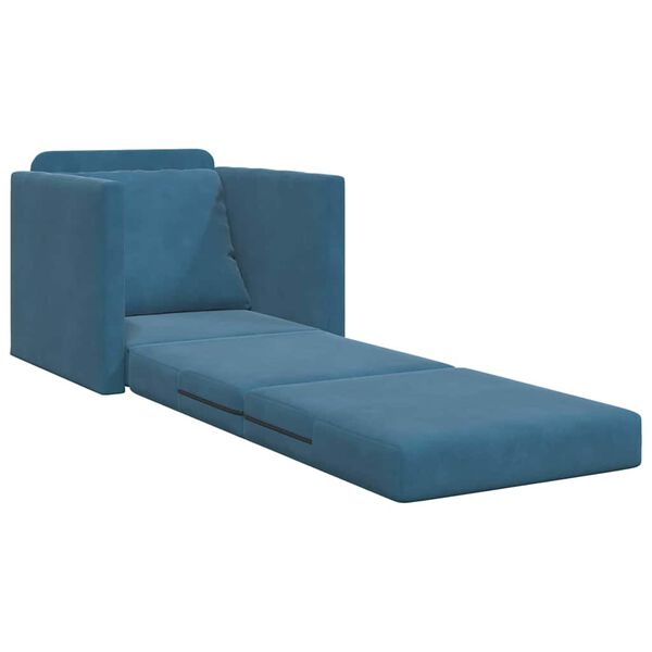 vidaXL Sovesofa Bl&aring; 74 x 77 x 81 cm Fl&oslash;jl