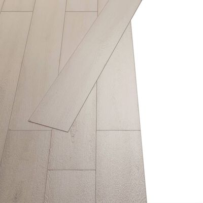 vidaXL selvklæbende PVC-gulvplanker 5,21 m² 2 mm egetræ klassisk hvid
