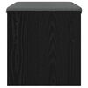 vidaXL Hallb&aelig;nk med pude Sort eg 63 x 38 x 40 cm